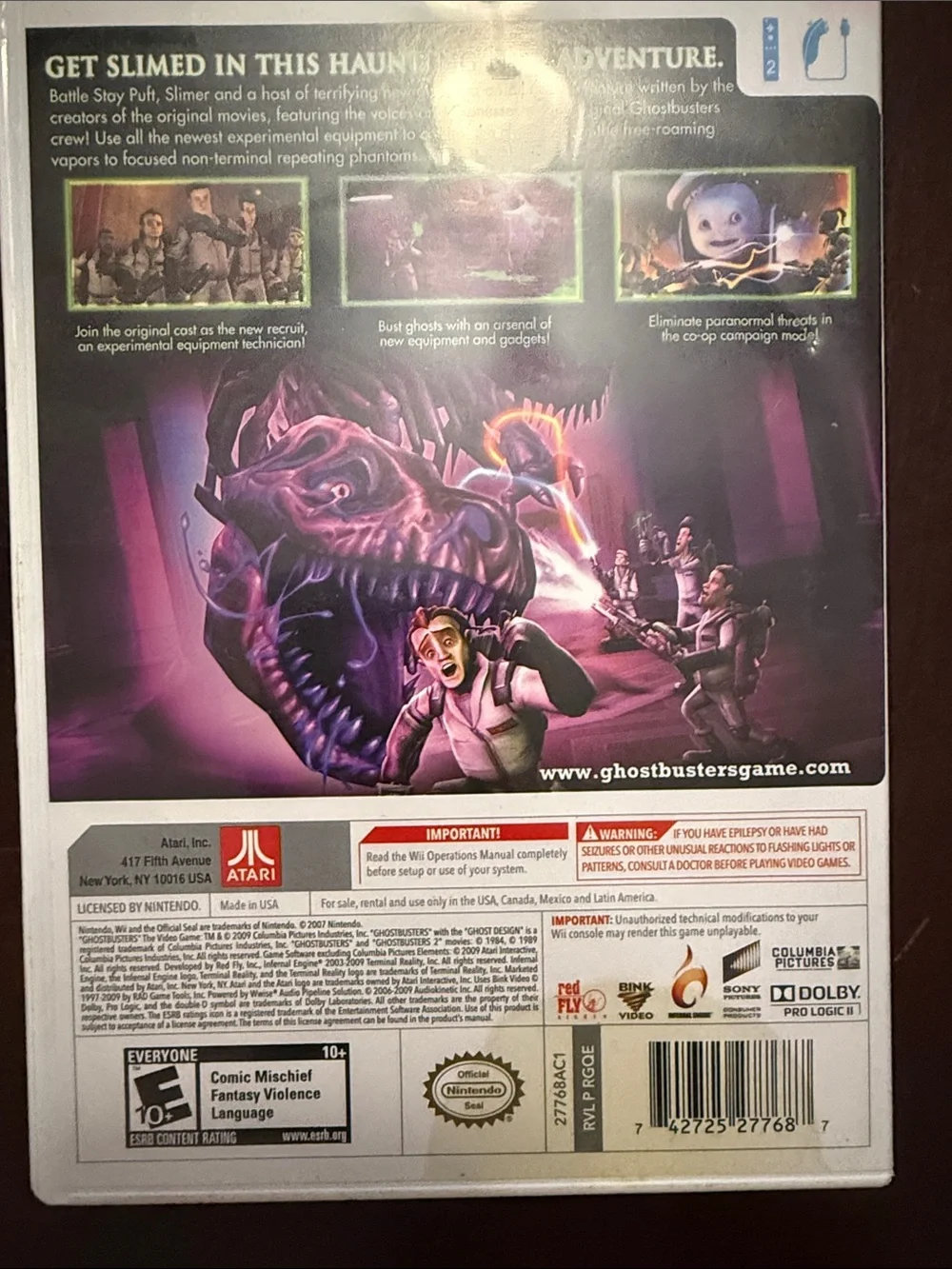 Ghostbusters: The Video Game for Wii - Black/Green Cover